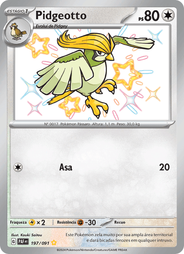 Pidgeotto, carta 197 de Destinos de Paldea