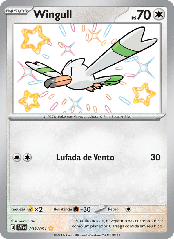 Wingull, carta 203 de Destinos de Paldea