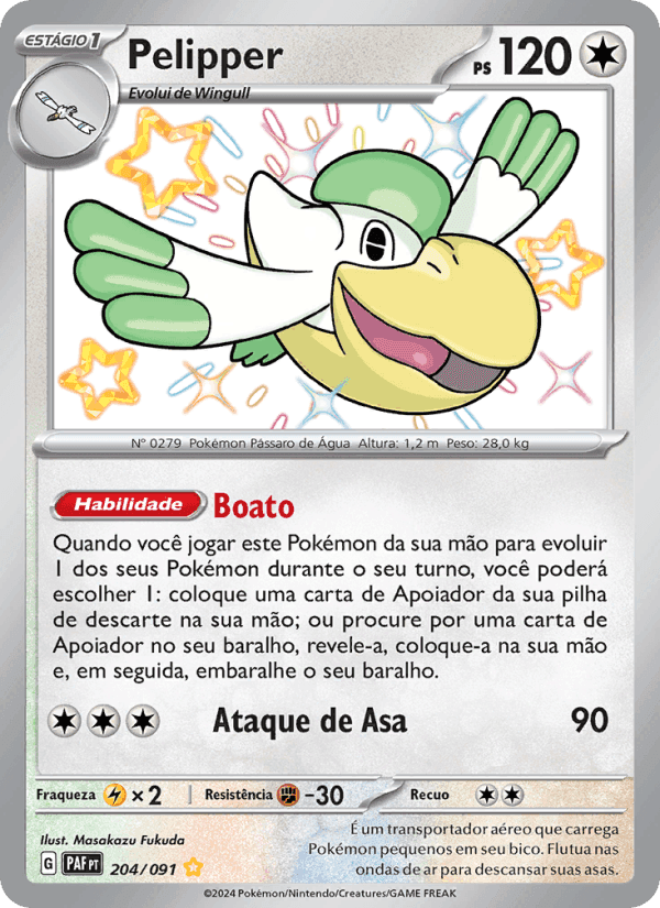Pelipper, card 204 from Destinos de Paldea