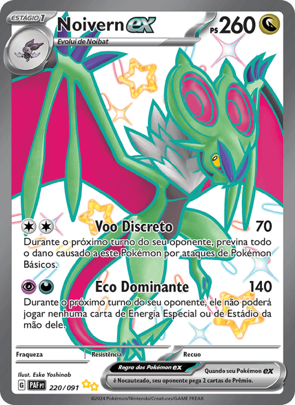 Noivern ex, carta 220 de Destinos de Paldea