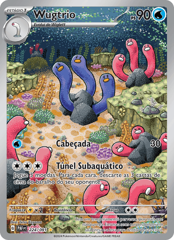 Wugtrio, carta 224 de Destinos de Paldea
