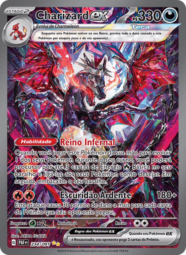 Charizard ex, card 234 from Destinos de Paldea