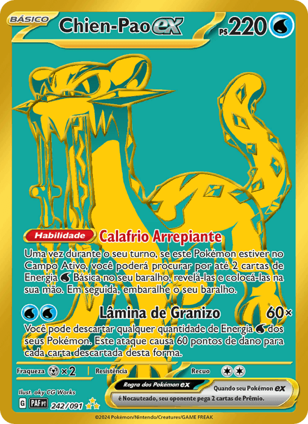 Chien-Pao ex, card 242 from Destinos de Paldea