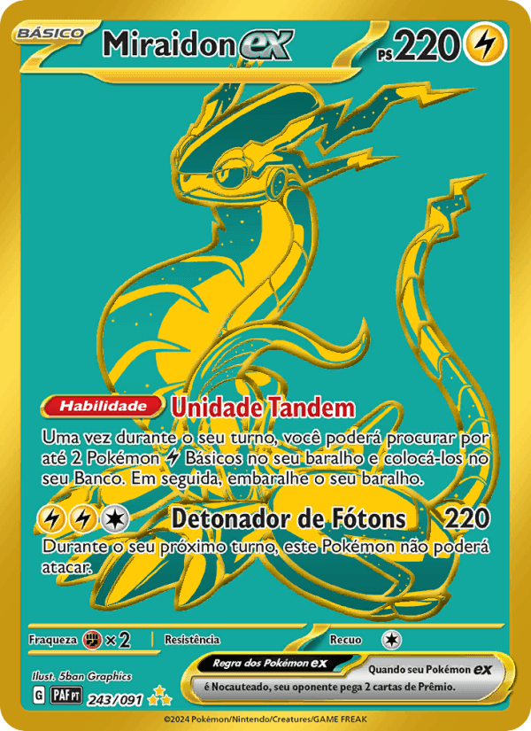 Miraidon ex, carta 243 de Destinos de Paldea