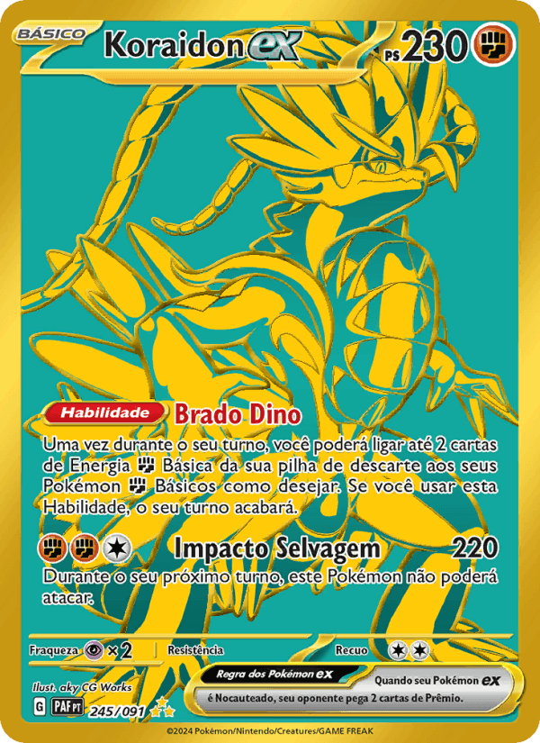 Koraidon ex, carta 245 de Destinos de Paldea