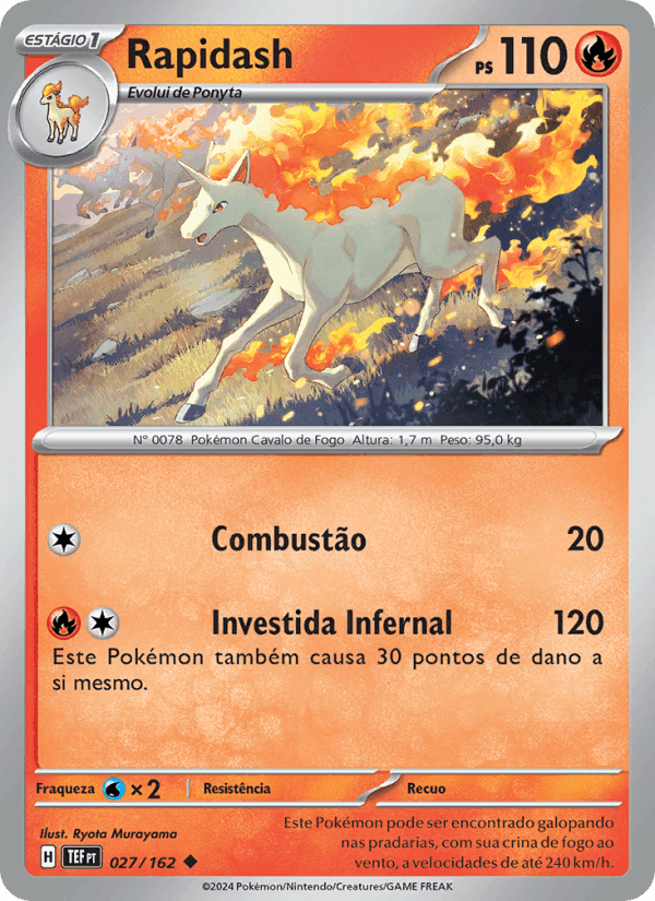 Rapidash, carta 027 di Forças Temporais