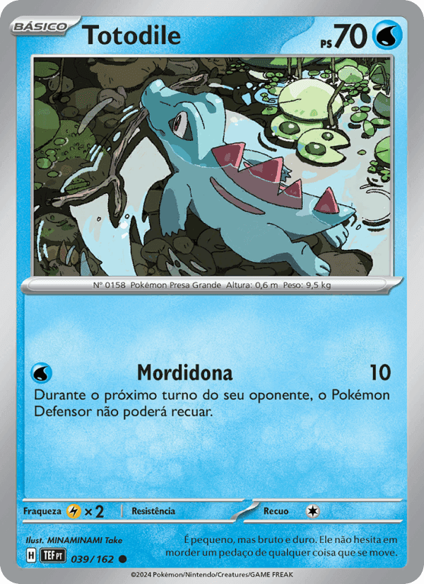 Totodile, card 039 from Forças Temporais