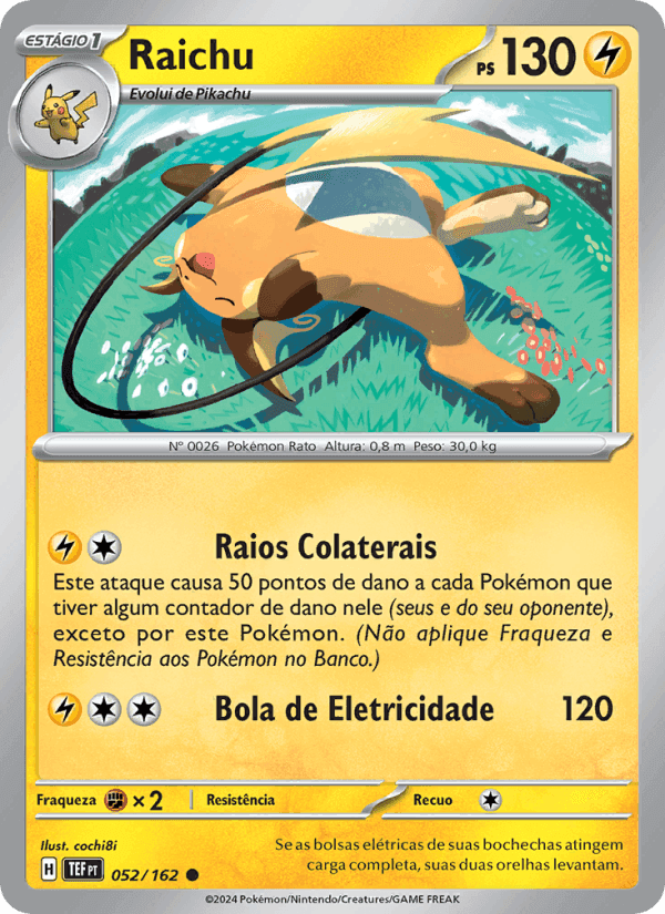 Raichu, carta 052 de Forças Temporais