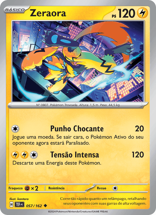 Zeraora, carte 057 de Forças Temporais