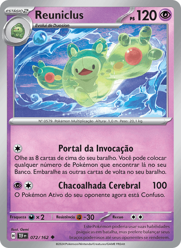 Reuniclus, carta 072 di Forças Temporais