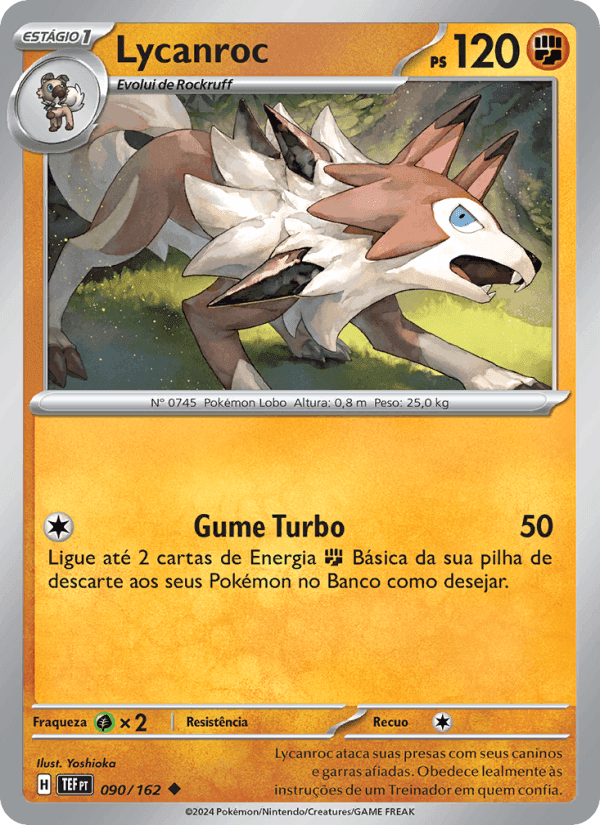 Lycanroc, carta 090 de Forças Temporais
