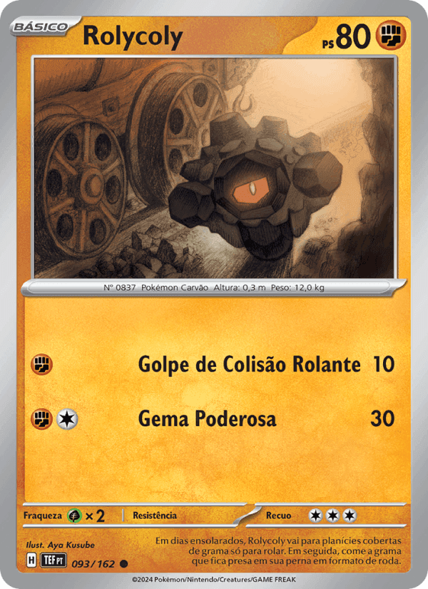Rolycoly, card 093 from Forças Temporais