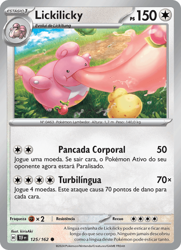 Lickilicky, card 125 from Forças Temporais