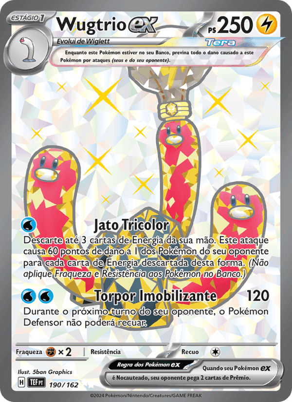Wugtrio ex, carta 190 di Forças Temporais