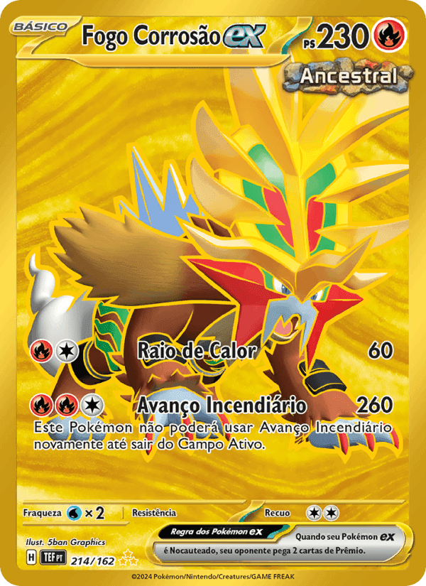 Fogo Corrosão ex, card 214 from Forças Temporais