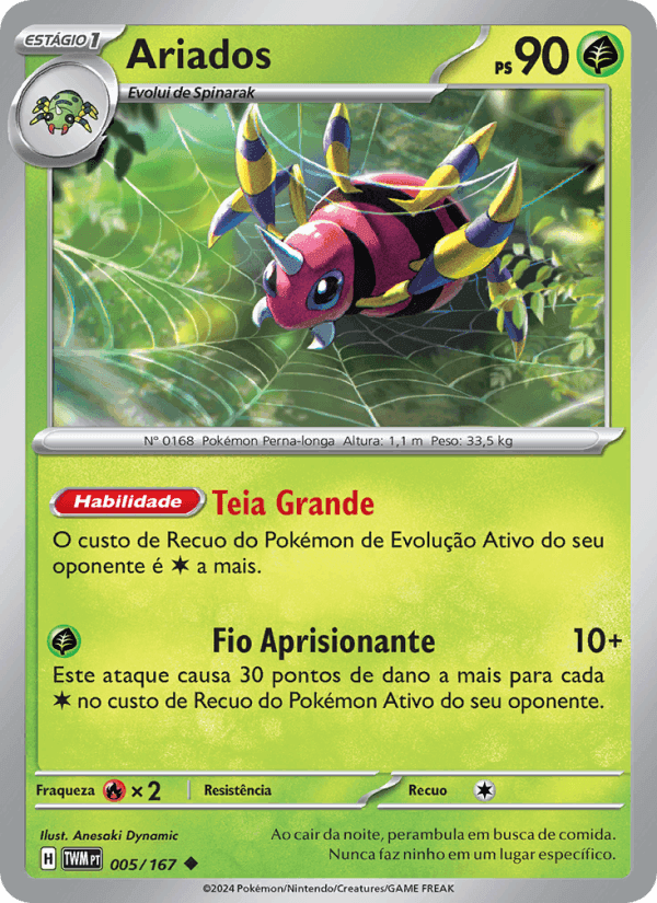 Ariados, carta 005 di Máscaras do Crepúsculo