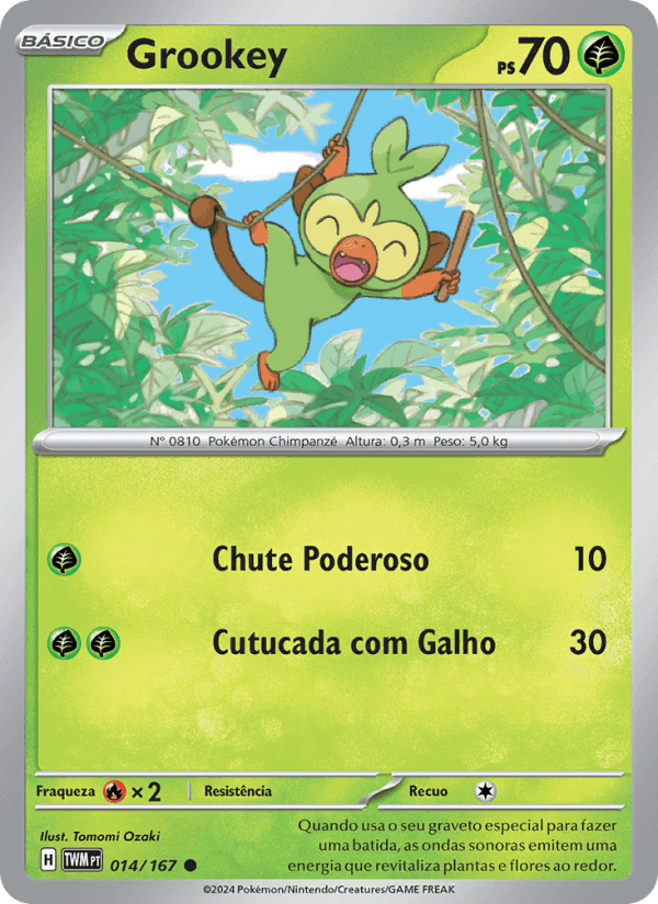 Grookey, carta 014 di Máscaras do Crepúsculo
