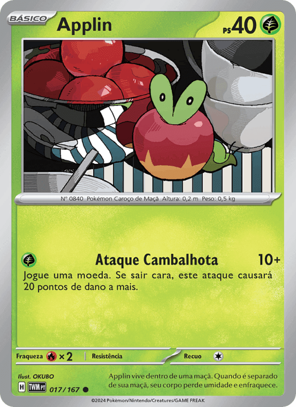 Applin, carte 017 de Máscaras do Crepúsculo