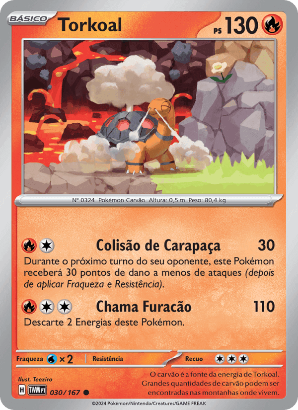 Torkoal, carta 030 de Máscaras do Crepúsculo