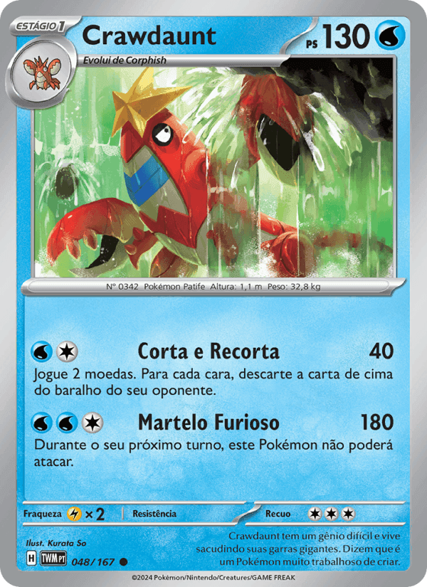 Crawdaunt, carta 048 de Máscaras do Crepúsculo