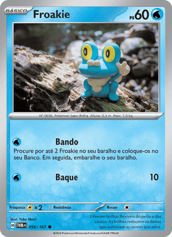 Froakie, carta 056 de Máscaras do Crepúsculo