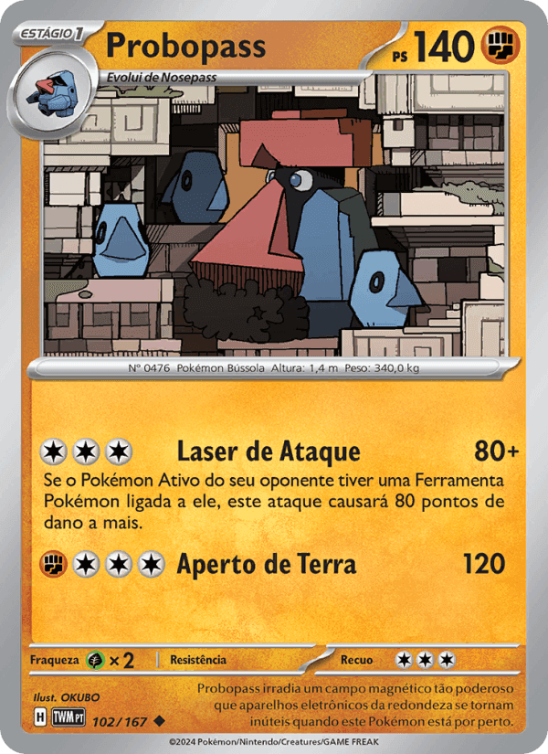 Probopass, carta 102 de Máscaras do Crepúsculo
