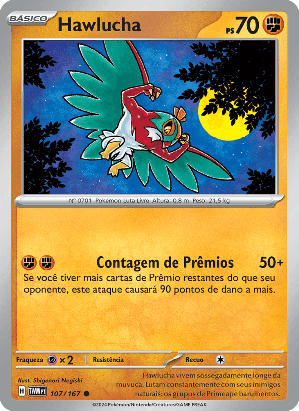 Hawlucha, carta 107 de Máscaras do Crepúsculo