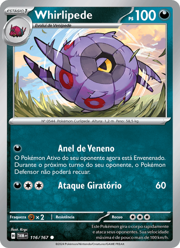 Whirlipede, carta 116 de Máscaras do Crepúsculo