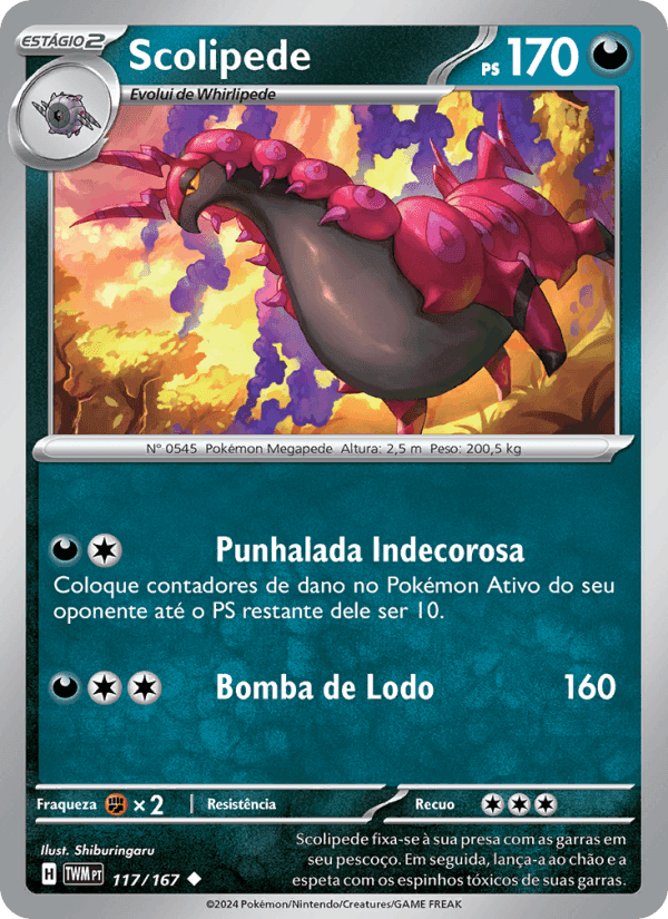 Scolipede, card 117 from Máscaras do Crepúsculo