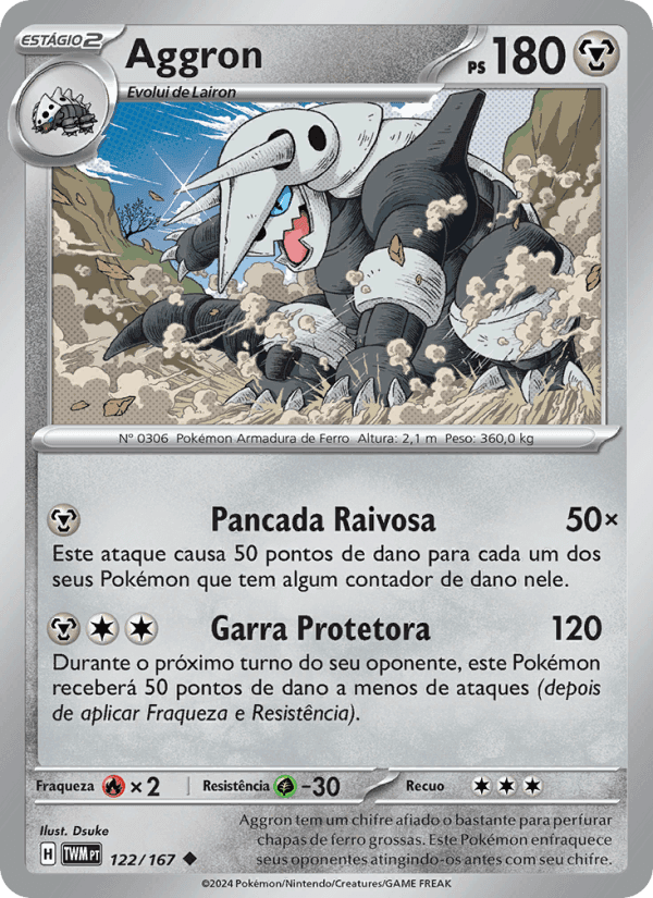 Aggron, carta 122 de Máscaras do Crepúsculo