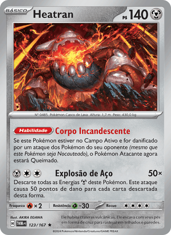 Heatran, carta 123 de Máscaras do Crepúsculo
