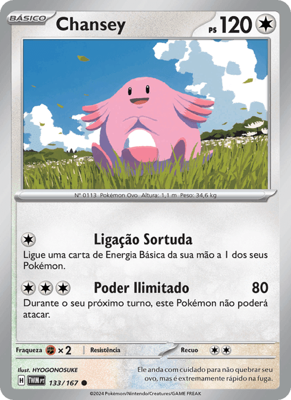 Chansey, carta 133 de Máscaras do Crepúsculo