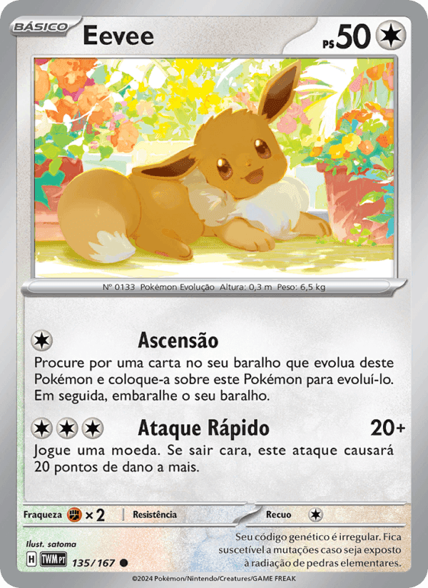 Eevee, carta 135 di Máscaras do Crepúsculo