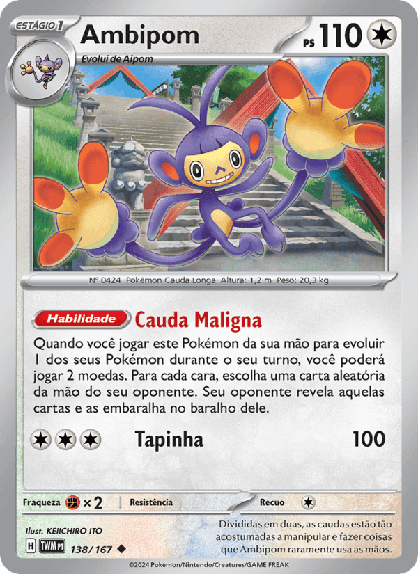 Ambipom, carta 138 de Máscaras do Crepúsculo