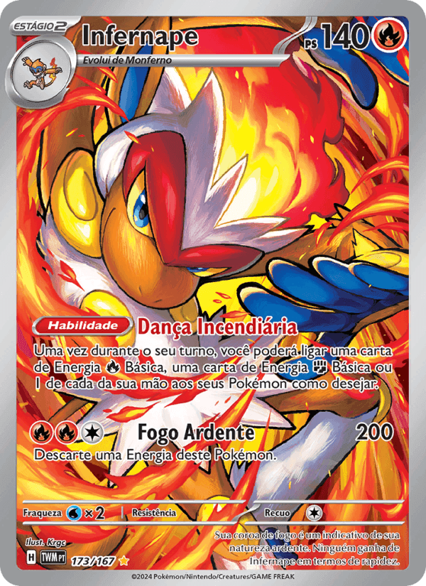 Infernape, carta 173 de Máscaras do Crepúsculo