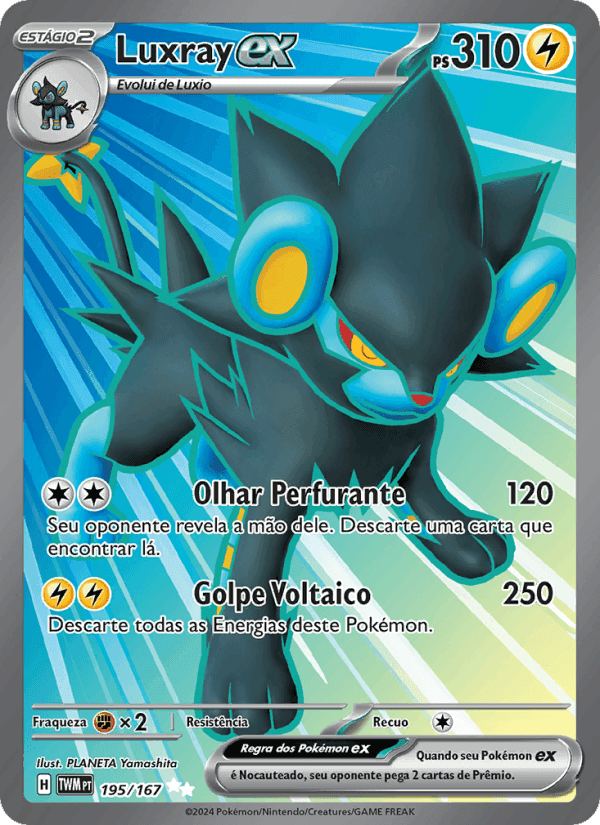 Luxray ex, carte 195 de Máscaras do Crepúsculo