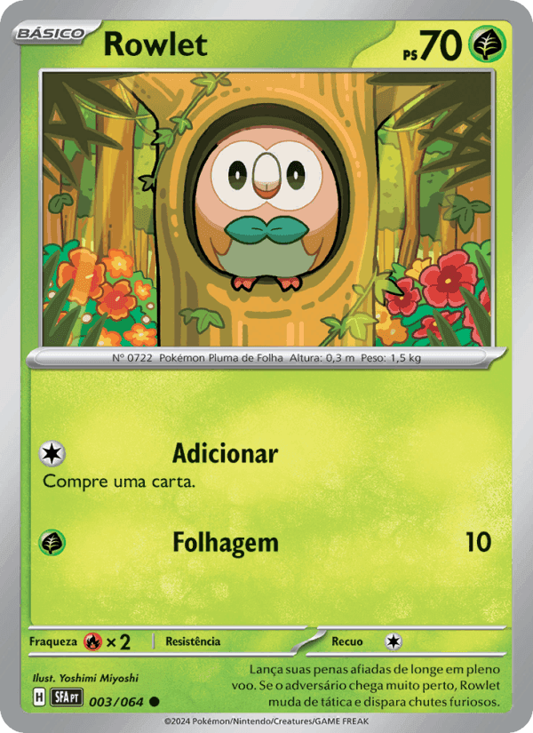 Rowlet, carte 003 de Fábulas Nebulosas
