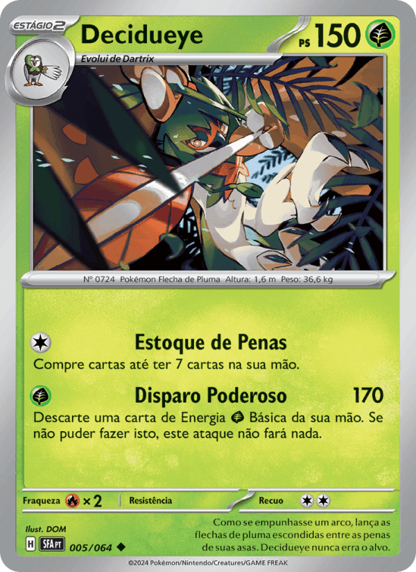 Decidueye, carta 005 de Fábulas Nebulosas