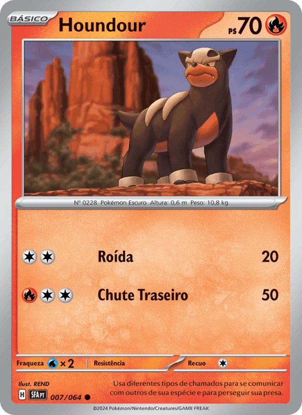 Houndour, carta 007 de Fábulas Nebulosas