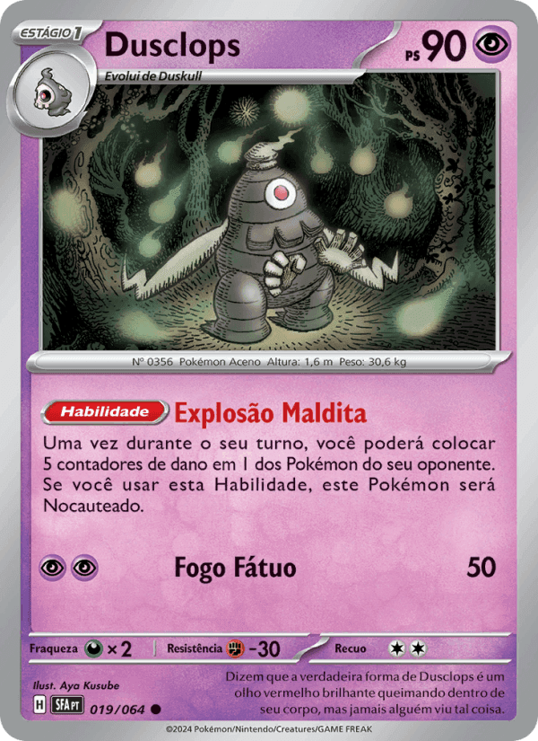 Dusclops, carta 019 di Fábulas Nebulosas
