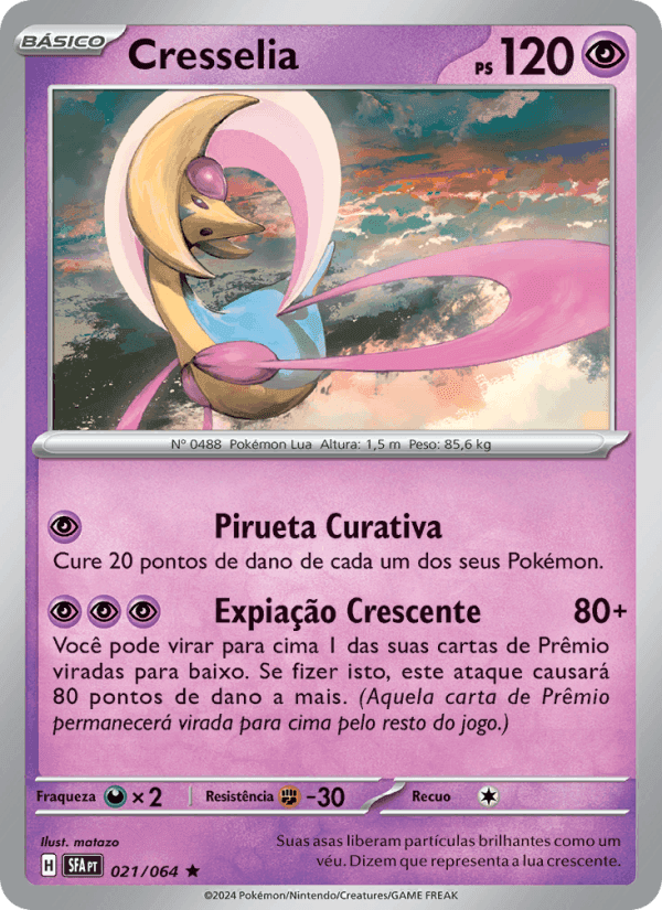 Cresselia, carta 021 de Fábulas Nebulosas