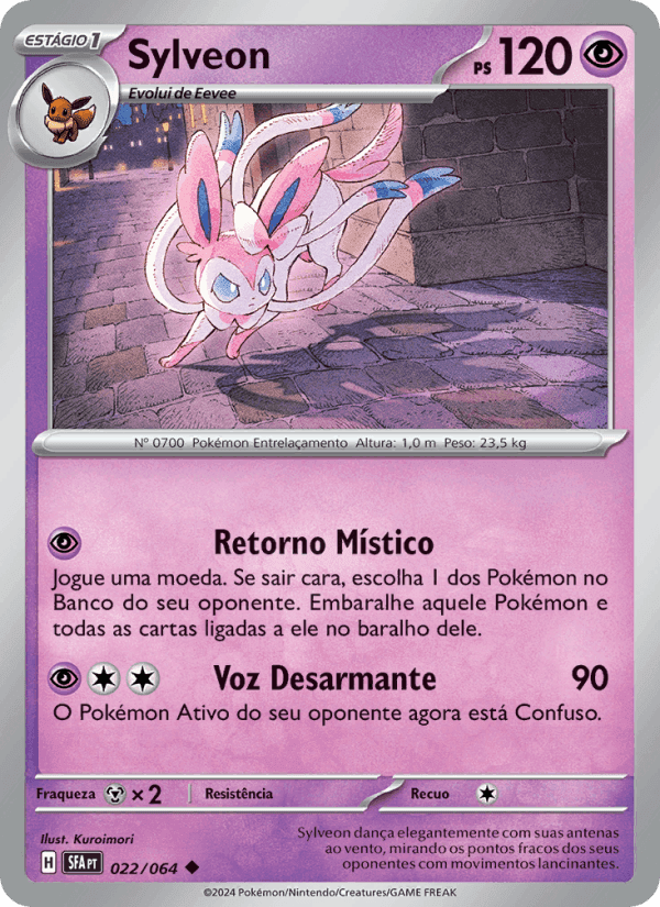 Sylveon, carta 022 de Fábulas Nebulosas