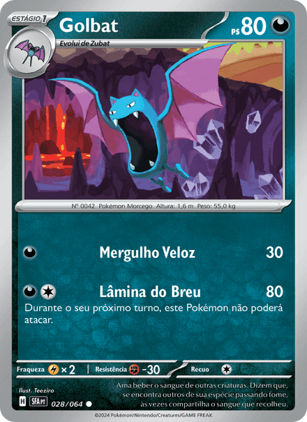 Golbat, card 028 from Fábulas Nebulosas