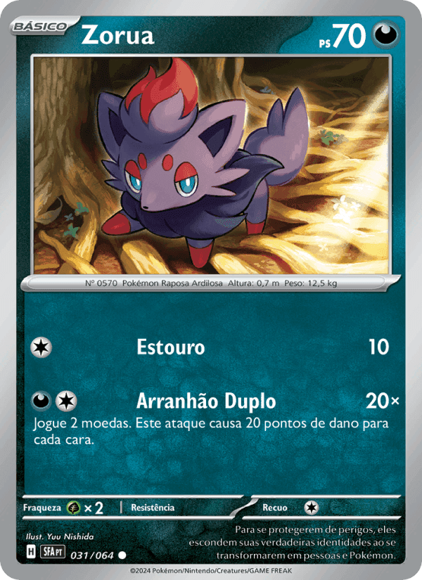 Zorua, carta 031 di Fábulas Nebulosas