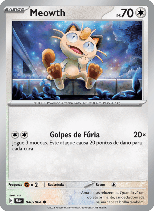 Meowth, carta 048 de Fábulas Nebulosas