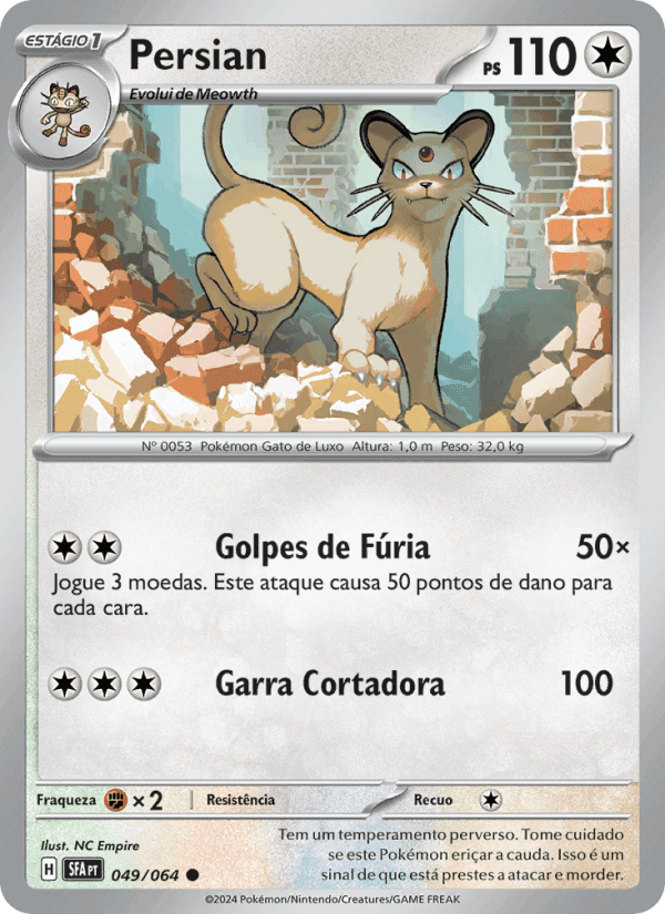 Persian, carta 049 de Fábulas Nebulosas