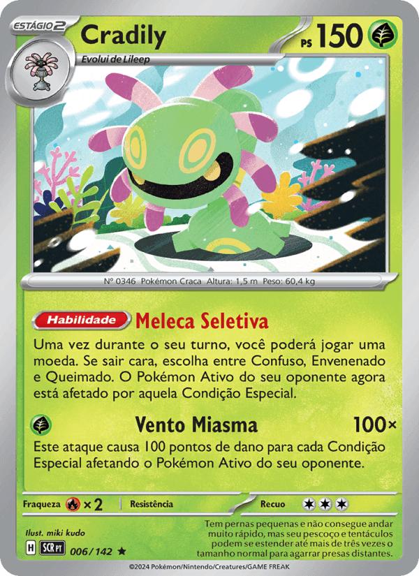 Cradily, carta 006 di Coroa Estelar