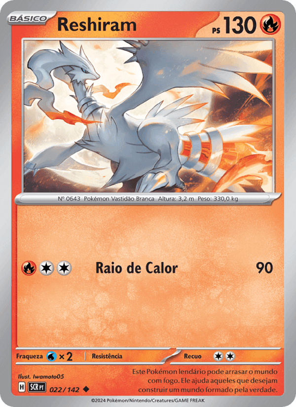 Reshiram, carta 022 di Coroa Estelar