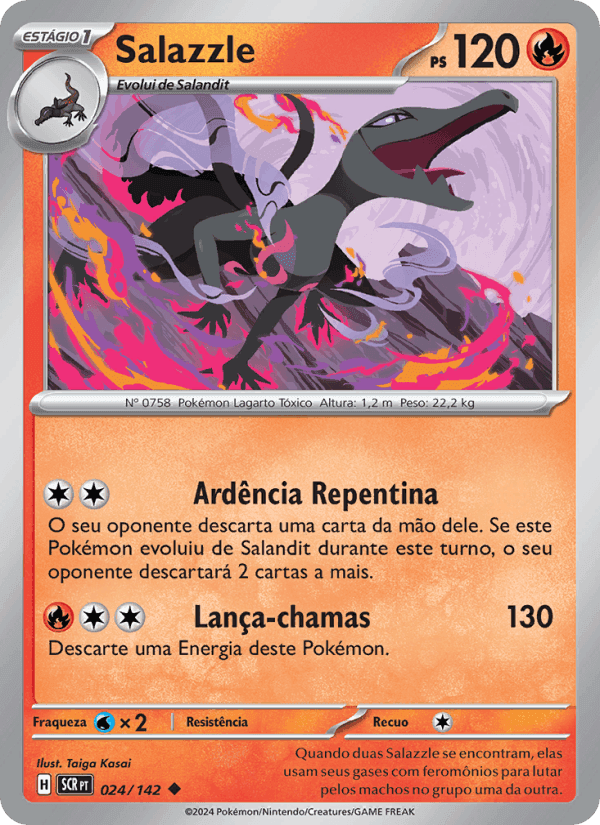 Salazzle, carta 024 di Coroa Estelar