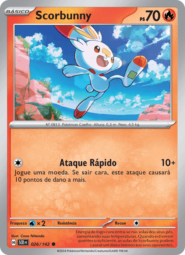 Scorbunny, carta 026 di Coroa Estelar